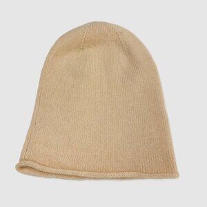 Halogen 100% Cashmere Rolled Edge Beanie Hat